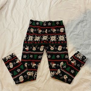 Girls Christmas Legging size medium (7-8)